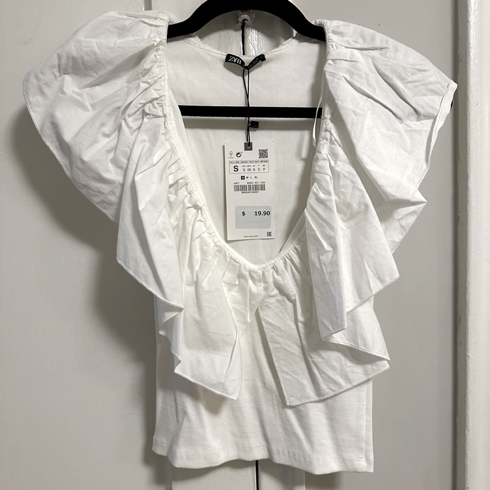 NWT Zara White Top Size Small